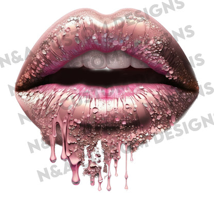 Pink Lips Dripping (Digital)